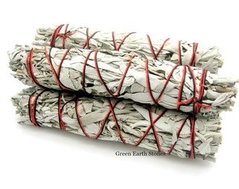ONE White Sage Smudge Bundle, Pagan, Ritual, Metaphysical, Energy Cleansing, Smudging, Ceremony, Spiritual, Herbs, Dried Sage, Psychic,