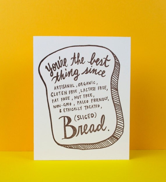 Items similar to You're The Best Thing Since....Sliced Bread, Card on Etsy
