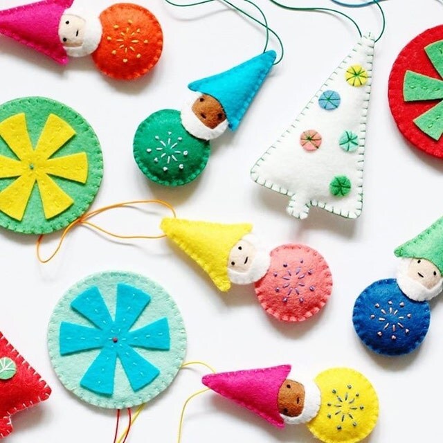 Handmade felt ornaments brooches and cute notebooks by myhideaway