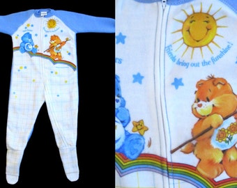 Retro CARE BEARS SLEEPER Original Unworn MiNt Funshine Size 4T Toddler 1980's