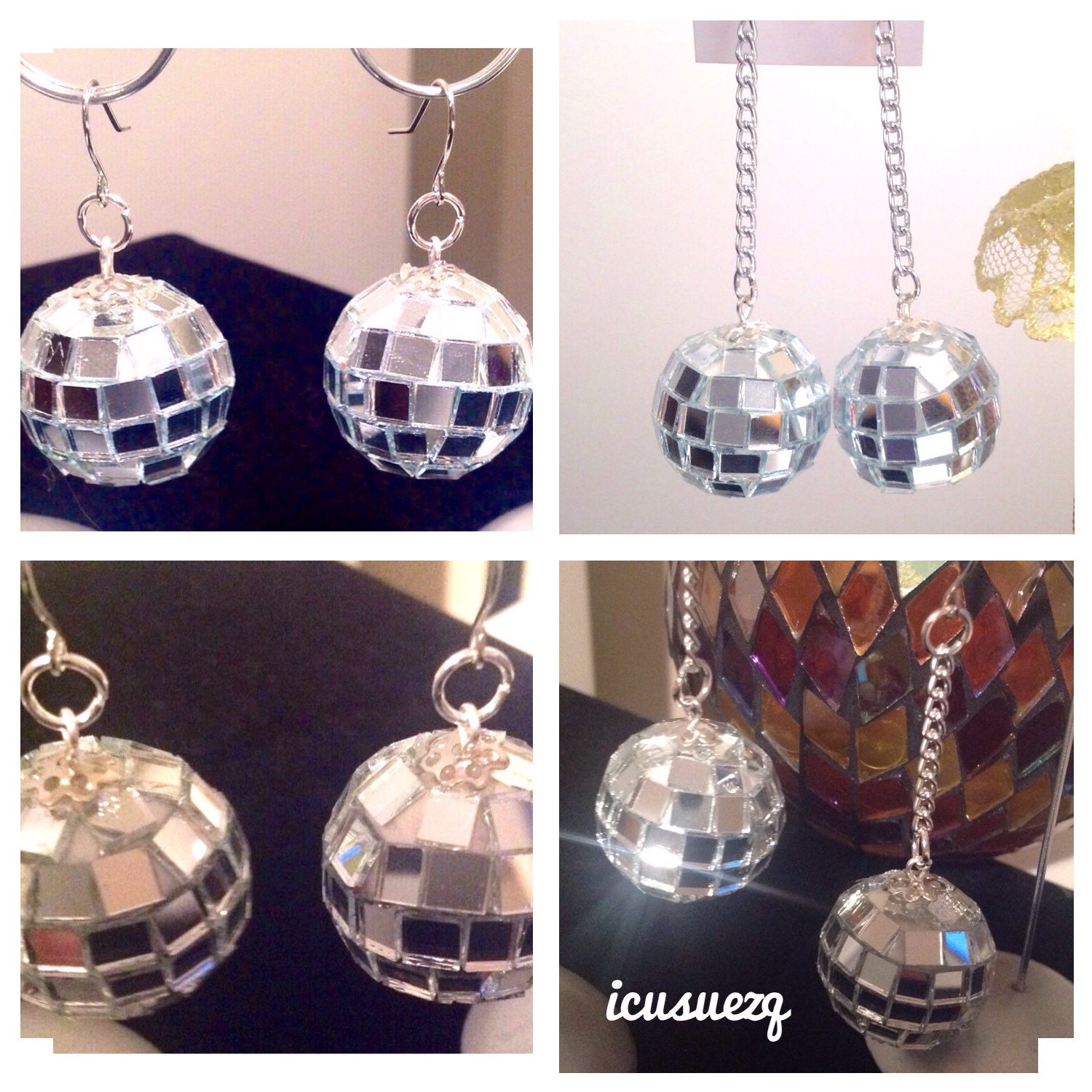 Disco Ball/Disco Ball Earrings/Disco Diva/Mirrored Disco