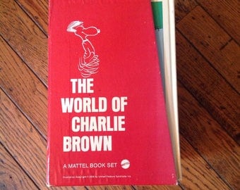 Vintage The World of Charlie Brown Mattel Book Library