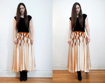 Vintage gold Velvet Gothic Maxi Dress 1930's Style