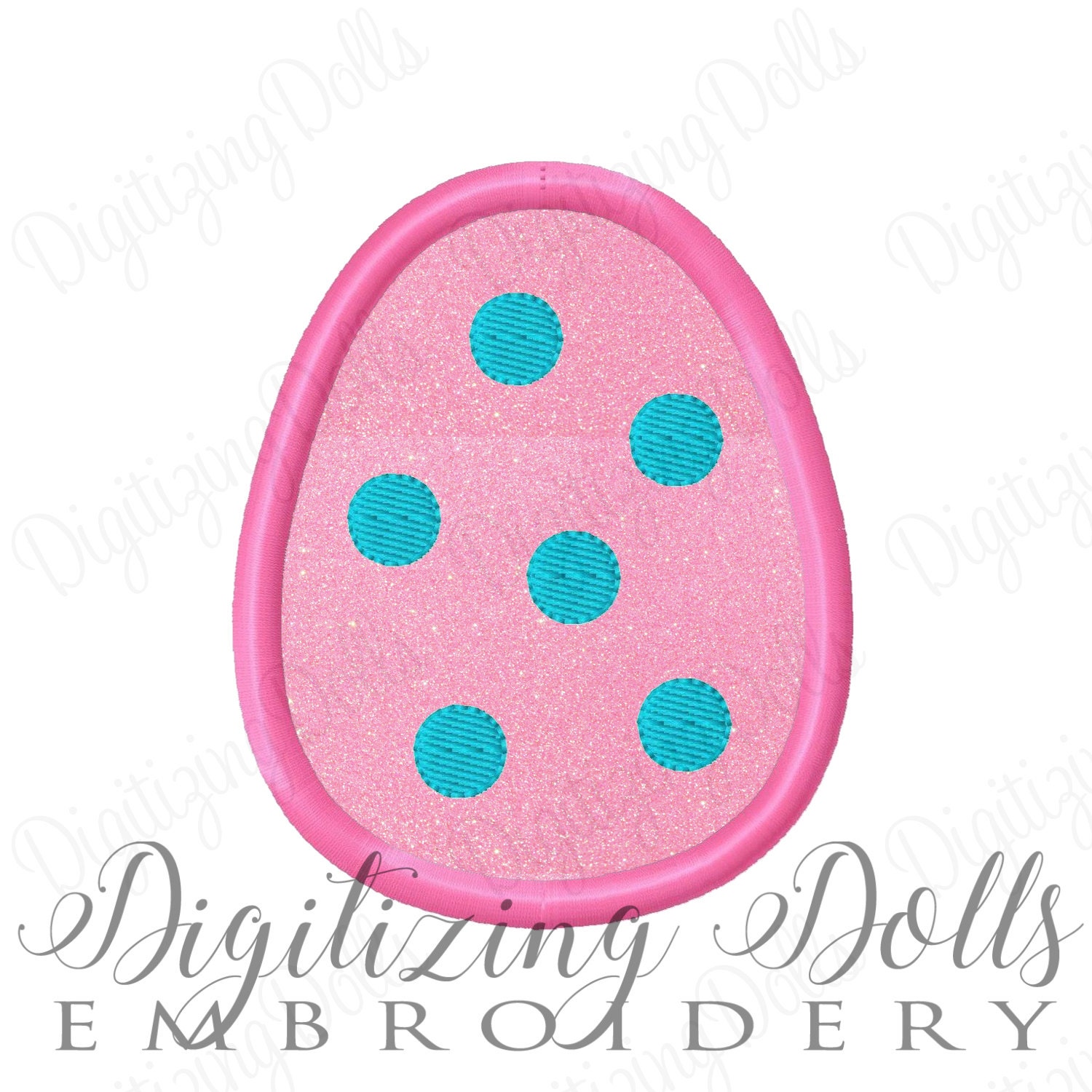 Easter Egg 3 Applique Machine Embroidery Design 2x2 4x4 5x7