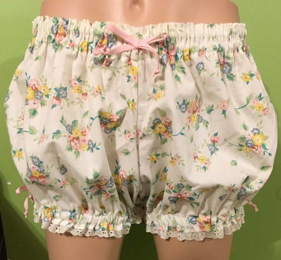 Medium/ Large Adult Womens Bloomers Pajamas Costume cream