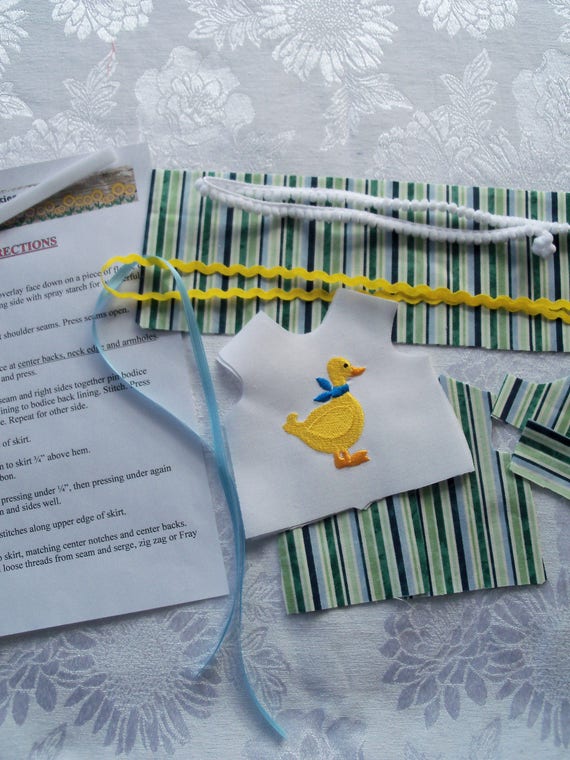 14" Size / Complete Sewing Kit to Make Embroidered Dress/ Clothes for 14" Wellie Wisher® Dolls