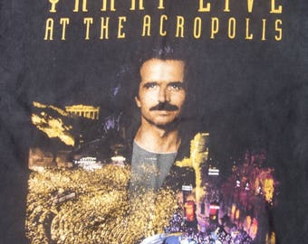 rare Yanni Live at the Acropolis 1995 world tour vintage concert t-shirt XL. NOTE: shop holiday-ships September 1