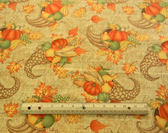 Great Harvest Cornucopias cotton quilting fabric by Debbie Mumm for South Sea Imports