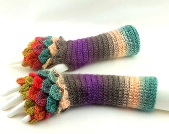 50% OFF Fingerless gloves - Arm warmers -Fingerless Mittens - Hand warmers-Dragon Gloves