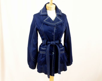 Christian Dior Jacket * White and Navy Blue Jacket * Nautical Jacket * Womens Lightweight Jacket * Spring Jacket * Designer Jacket * Med