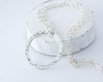Organic Hammered Silver Eyeglass Loop Necklace, Eyeglass Chain, Silver Glasses Chain, Eyewear Lanyard, Silver Lanyard, Gifts for Her