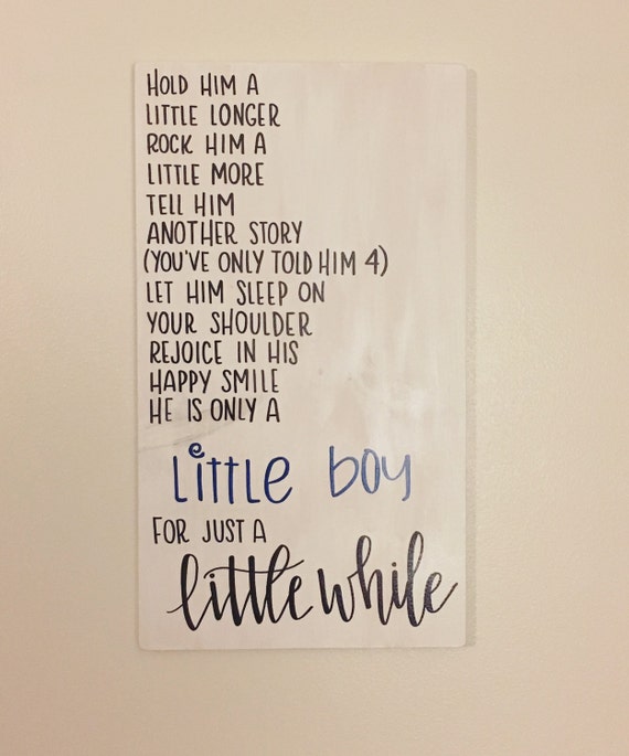 Little Boy Wood Sign Little Boy Poem by ColorCreatively on Etsy