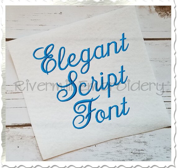 free script embroidery fonts