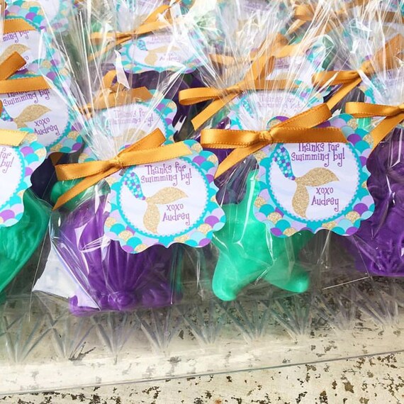 12 MERMAID SOAP FAVORS - Nautical Party Favor, Mermaid Tail, Sea Shell, Starfish, Under the Sea, Birthday Party, Baby Shower, Wedding, Beach Il_570xn