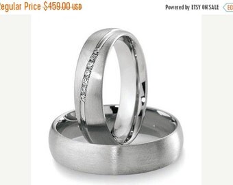 ON SALE Diamond Wedding Rings His and Hers by FirstClassJewelry