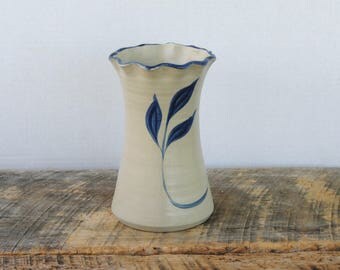 Vintage Williamsburg Pottery Salt Glaze Vase
