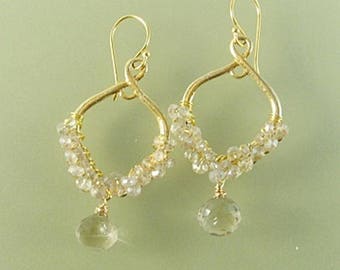 Champagne Topaz Chandelier Earrings