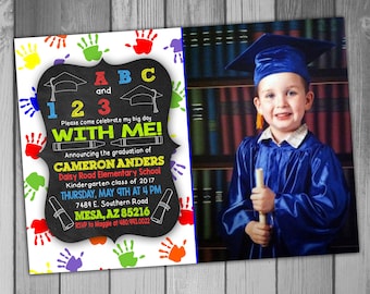 Graduation Invitation Chalkboard Graduation Party High School