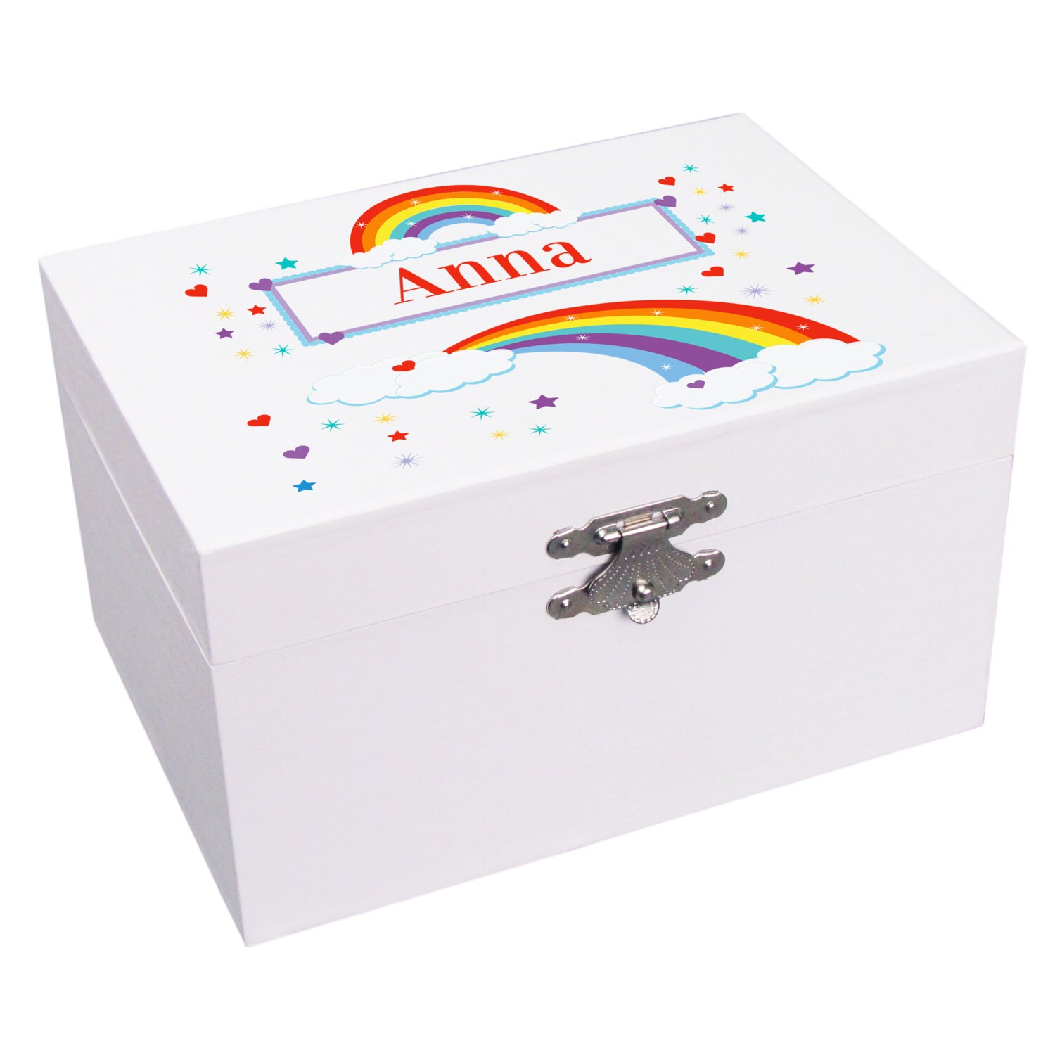 Custom Rainbow Jewelry Box Personalized Girls Musical