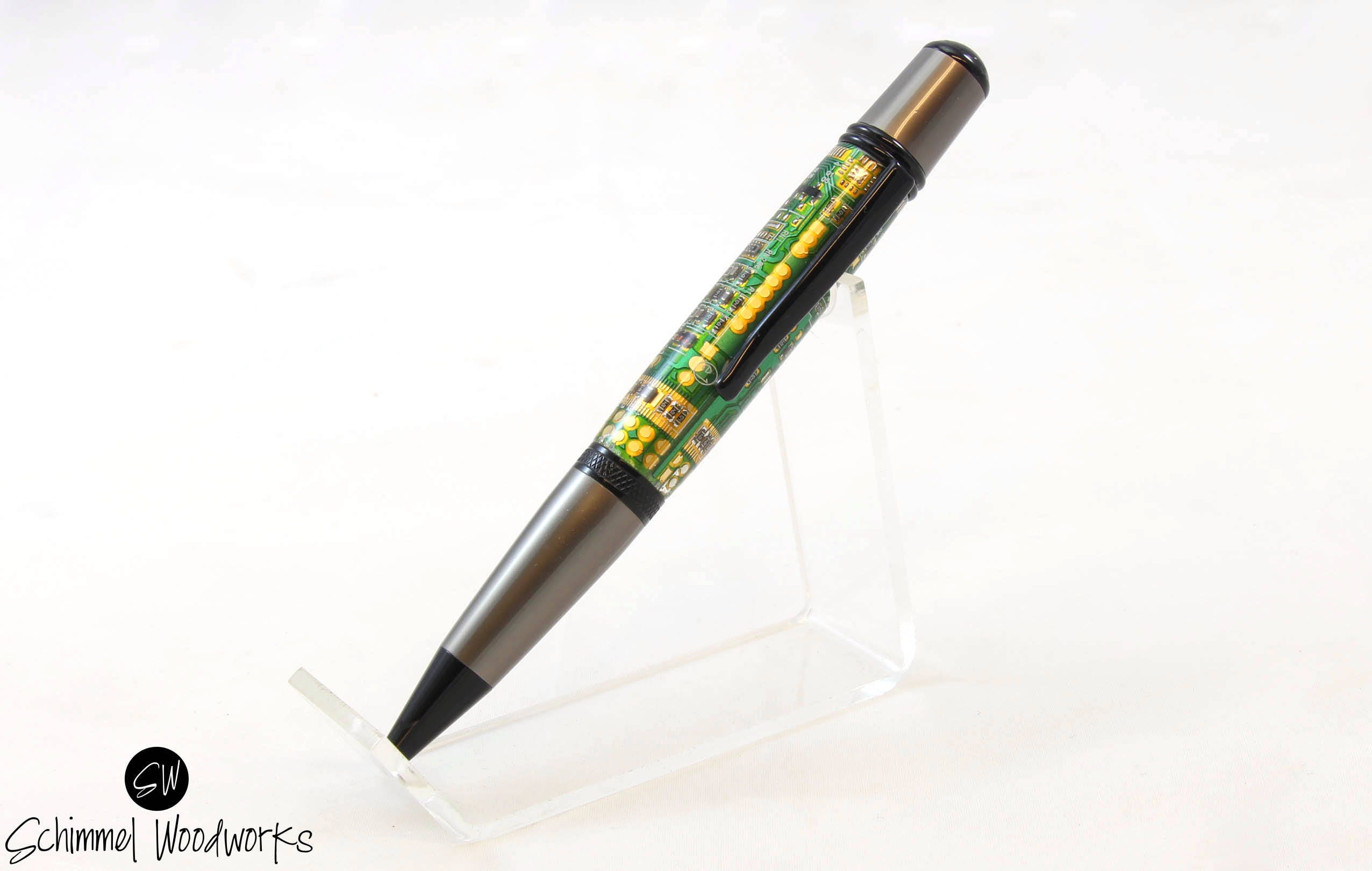 Stunning Green Circuit board Pen, Handmade Schimmel pen made