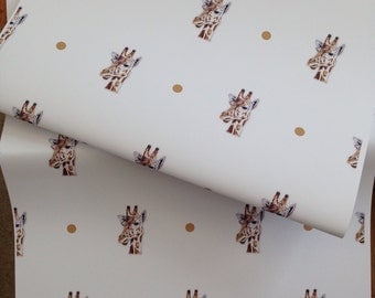 Giraffe wrapping paper , gift wrap ,for giraffe lovers ,giraffe, read description