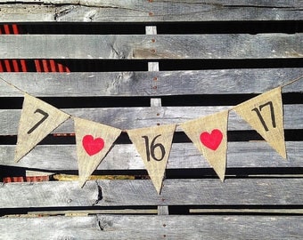 Save the Date Burlap Banner, Burlap Save The Date, Save The Date Burlap, Engagement Banner, Engagement Photo Prop, Burlap Wedding Banner