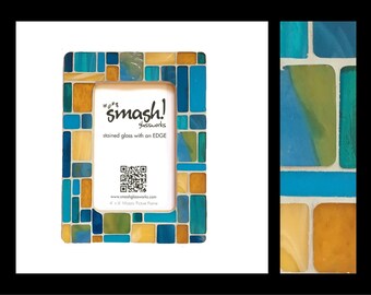 Pastiche: Clearwater - 4x6 Stained Glass Mosaic Picture Frame