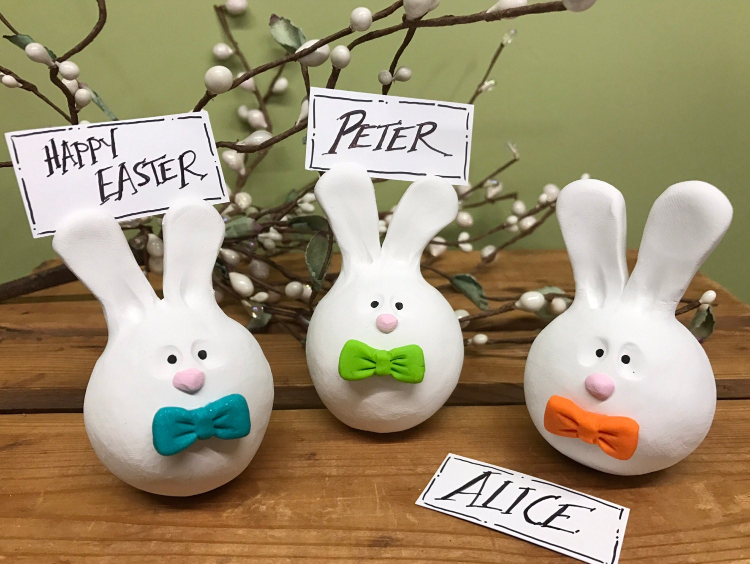 Easter Décor Bunny Place Card Holder Easter Table Place