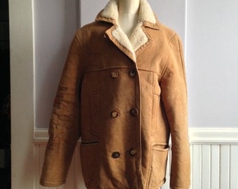 Vintage Sheepskin Jacket / Made in France for Roos Atkins, California