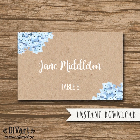 Place Cards Template Escort Cards INSTANT DOWNLOAD flat