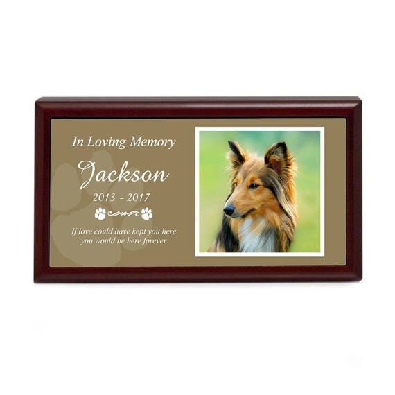 Personalized Dog Memorial Box with Photo