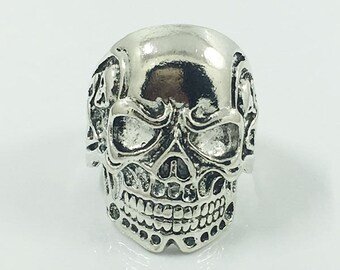 Gothic skull ring, stainless steel
