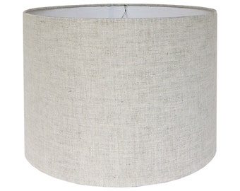 Custom Lamp Shade - Fabric Lampshade - Linen Lamp Shades - Natural Lampshades - Drum Lamp Shade - Table Lampshades - Handcrafted Lamp Shade