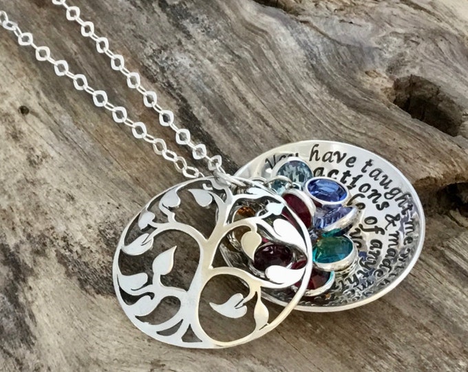 Grandmother's Necklace - Locket - Hand Stamped, Personalized Multiple Name Necklace - Mother's Necklace - Gift for Her