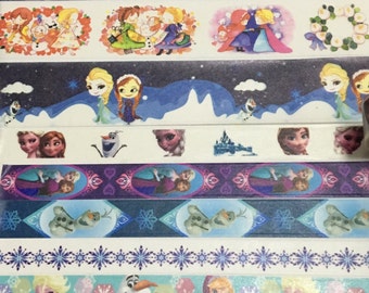 SAMPLE: 8 Designs of Disney Frozen Limited Edition Washi Tape (1m each)
