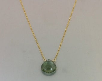 Original La La Land Green Moss Aquamarine Necklace