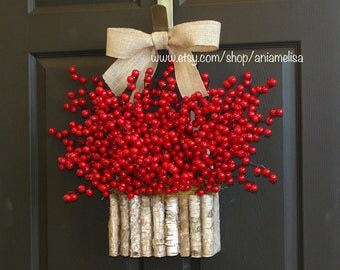fall wreaths summer wreath berry wreaths birch bark vases DIY wreath burlap bow Christmas wreaths DIY wreaths