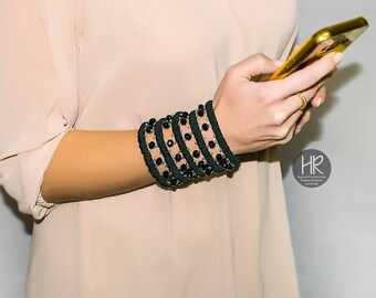 Wide bracelet with a secret . Bracelet purse . Bracelet for money . Black bracelet . Exclusive purse. Wrist Wallet , money cuff