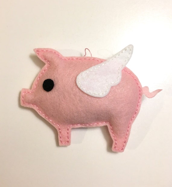 flying pig pink ornament for christmas tree or gift topper flying pig pink ornament for christmas tree or gift topper