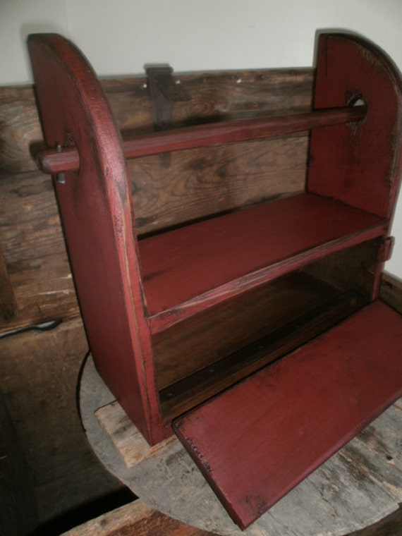 Wood Bread Box Paper / Towel Holder