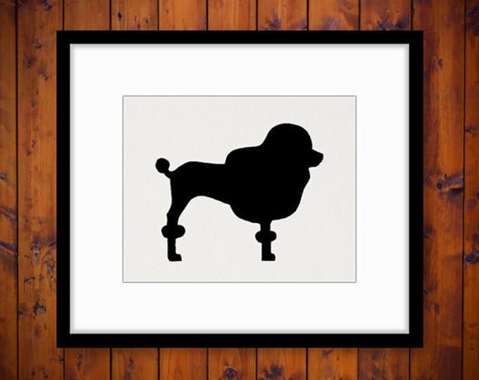 Poodle Dog Silhouette Graphic Image Printable Digital Illustration Download Antique Clip Art Jpg Png Eps HQ 300dpi No.2131