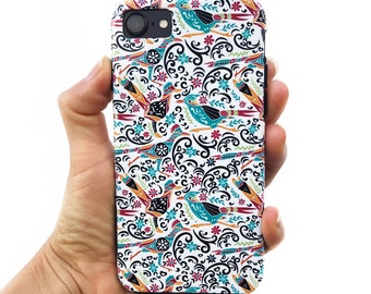 Otomi Birds Art Phone Case for iPhone 7, 6, 5, 5c & Samsung Galaxy S7