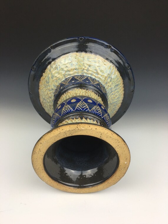 Ceramic jewelry pedestal Ceramic jewelry bowl by firenfluxhandmade