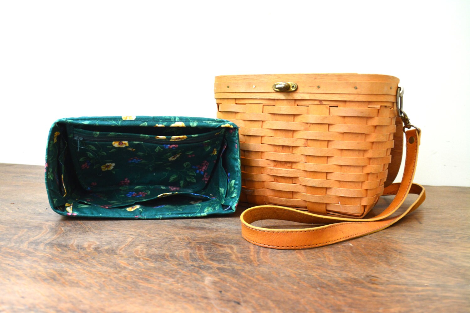 Longaberger Purse Longaberger Basket Purse Wooden Shoulder
