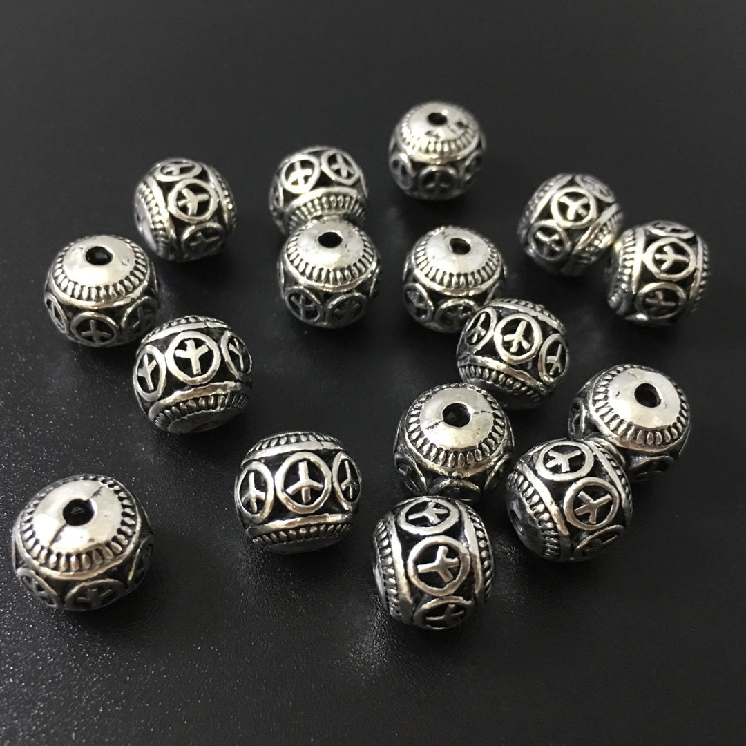 25 pcs x 8 mm Tibetan beads for making jewelry make your own jewelry