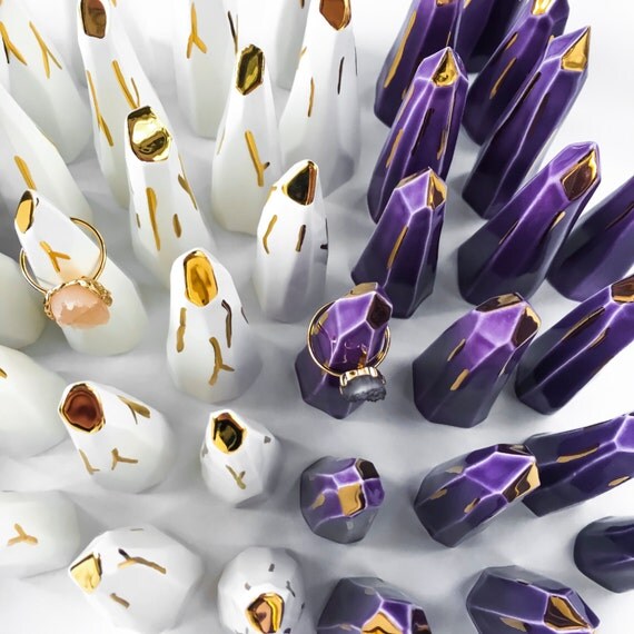 Crystal Ring Cone Ceramic Ring Cone Gift for Her