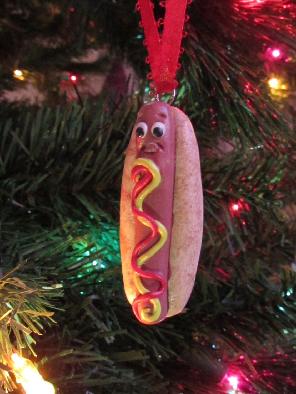 Hot Dog Christmas Ornament Hot Dog Ornament Hot Dog Charm