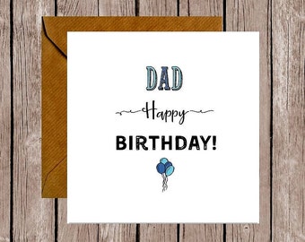 Dad birthday card | Etsy