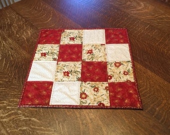 Quilted table topper, Christmas table topper, quilted Christmas table topper, Table topper, Christmas table mat