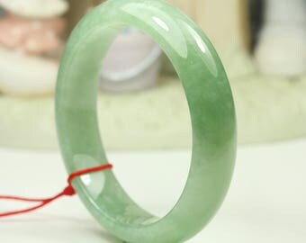 Jadeite Jade Bangle - 59.69mm Uniform Light Green (Grade A Jade)